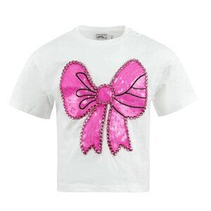 Girls "Pinky" Bow Shirt